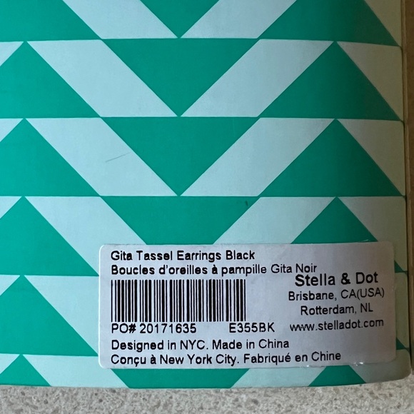 Stella & Dot Gita Tassel Earrings in Black - Picture 5 of 8